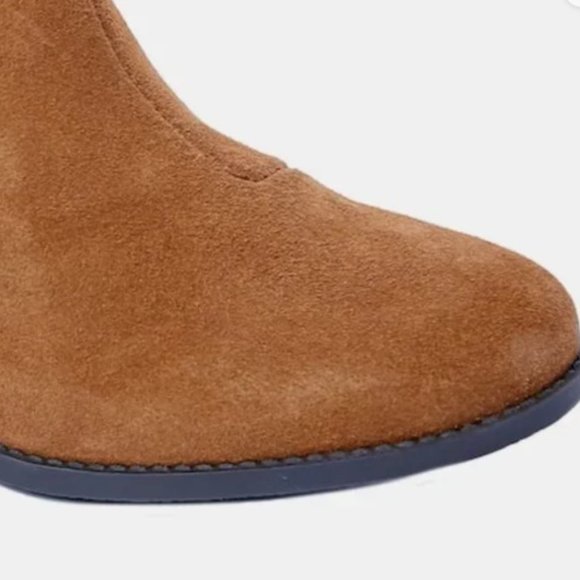 NWT VIONIC Felicity Liv Suede Ankle Booties - Brown Toffee Leather - Picture 4 of 7